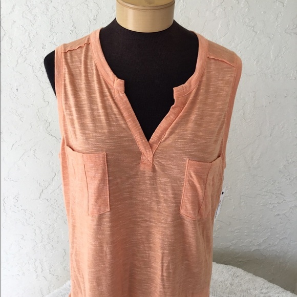 SONOMA Goods For Life split neck utility tank XXL papaya - Picture 2 of 11
